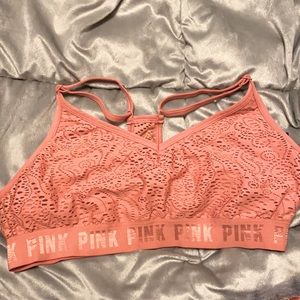 Pink sports bra